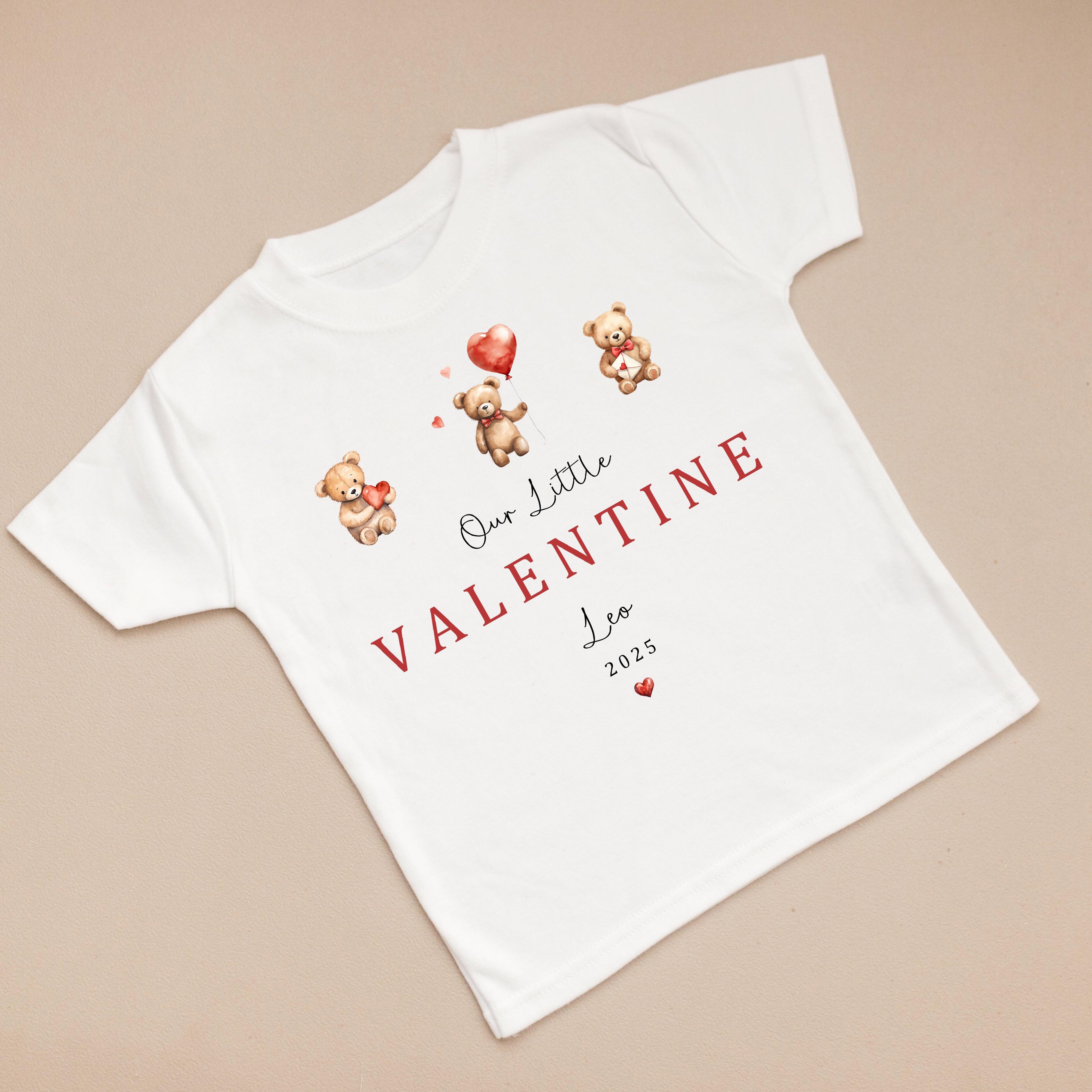 Personalised Valentines T-shirt - Our Little Valentine Trio Design