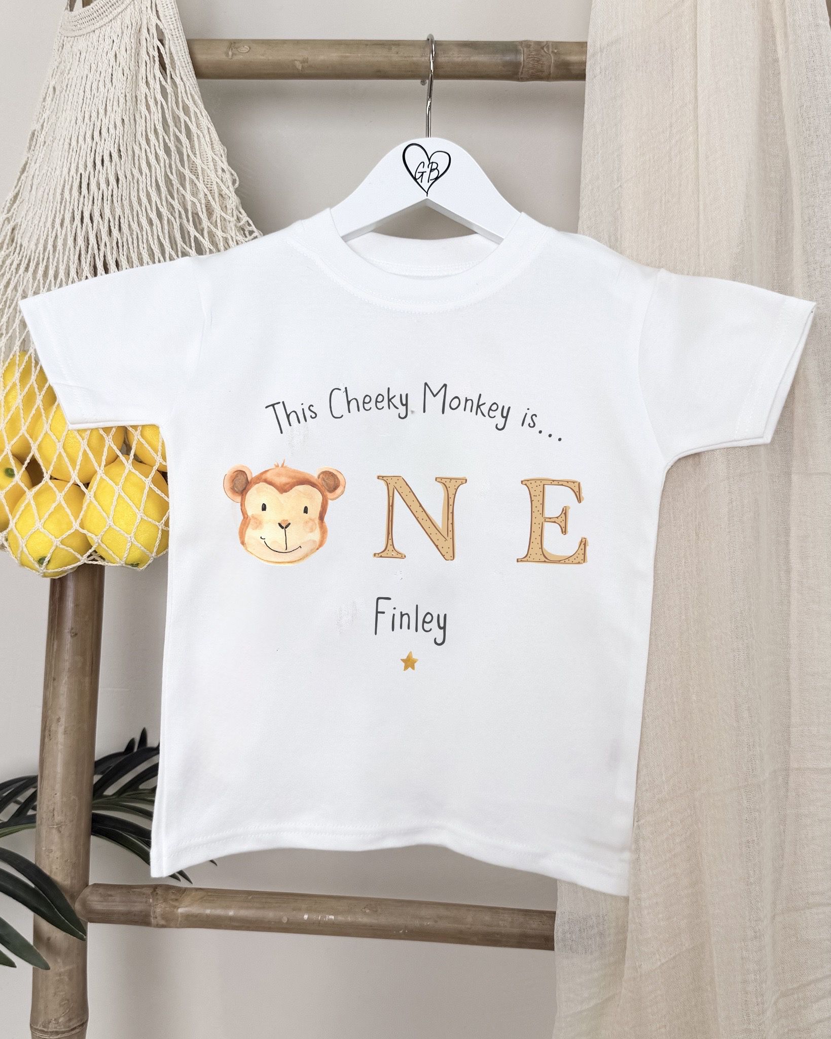 Personalised Birthday T-Shirt - Monkey Design