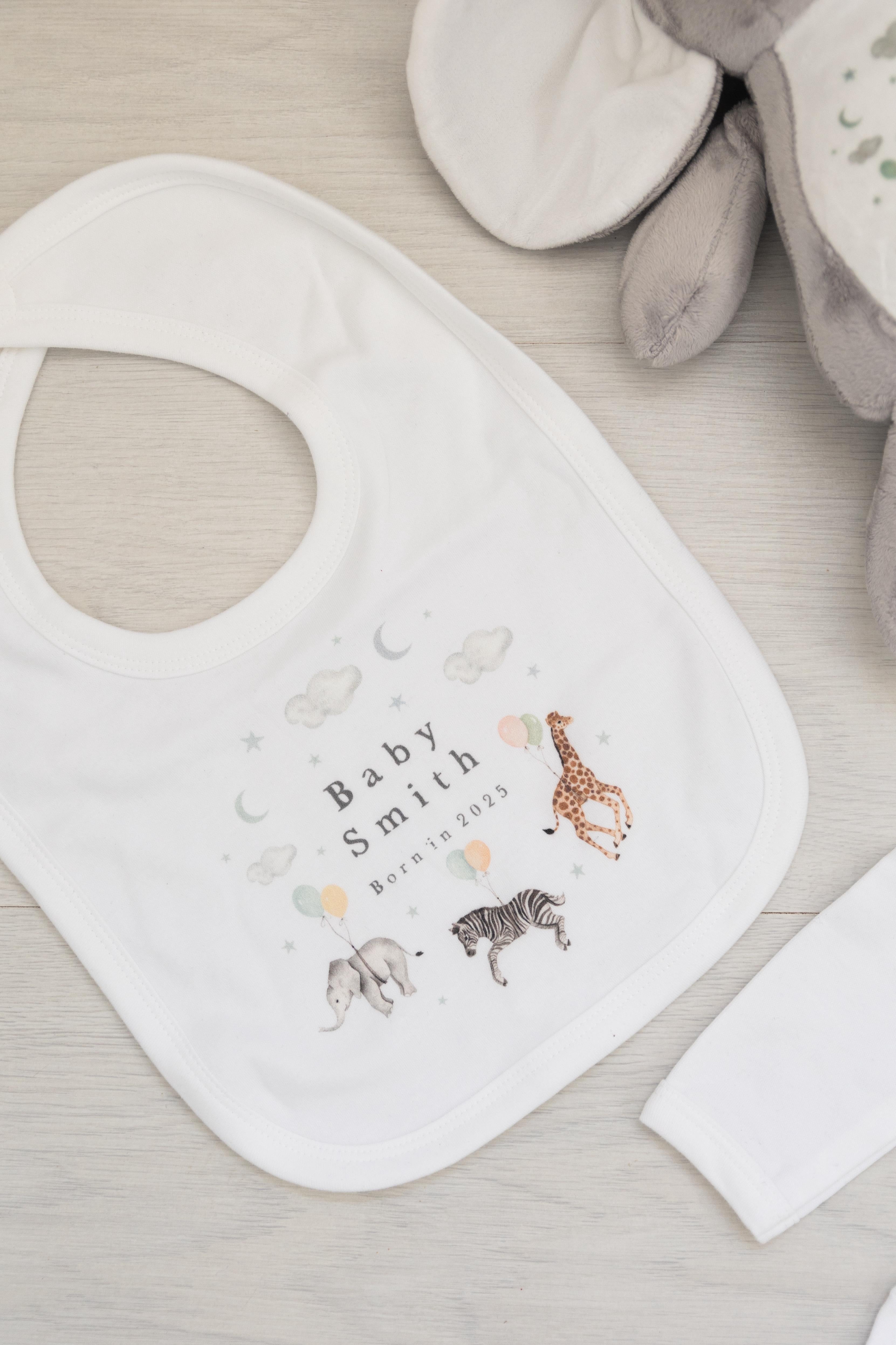 Personalised Baby Gift Set - Animal Wreath Design