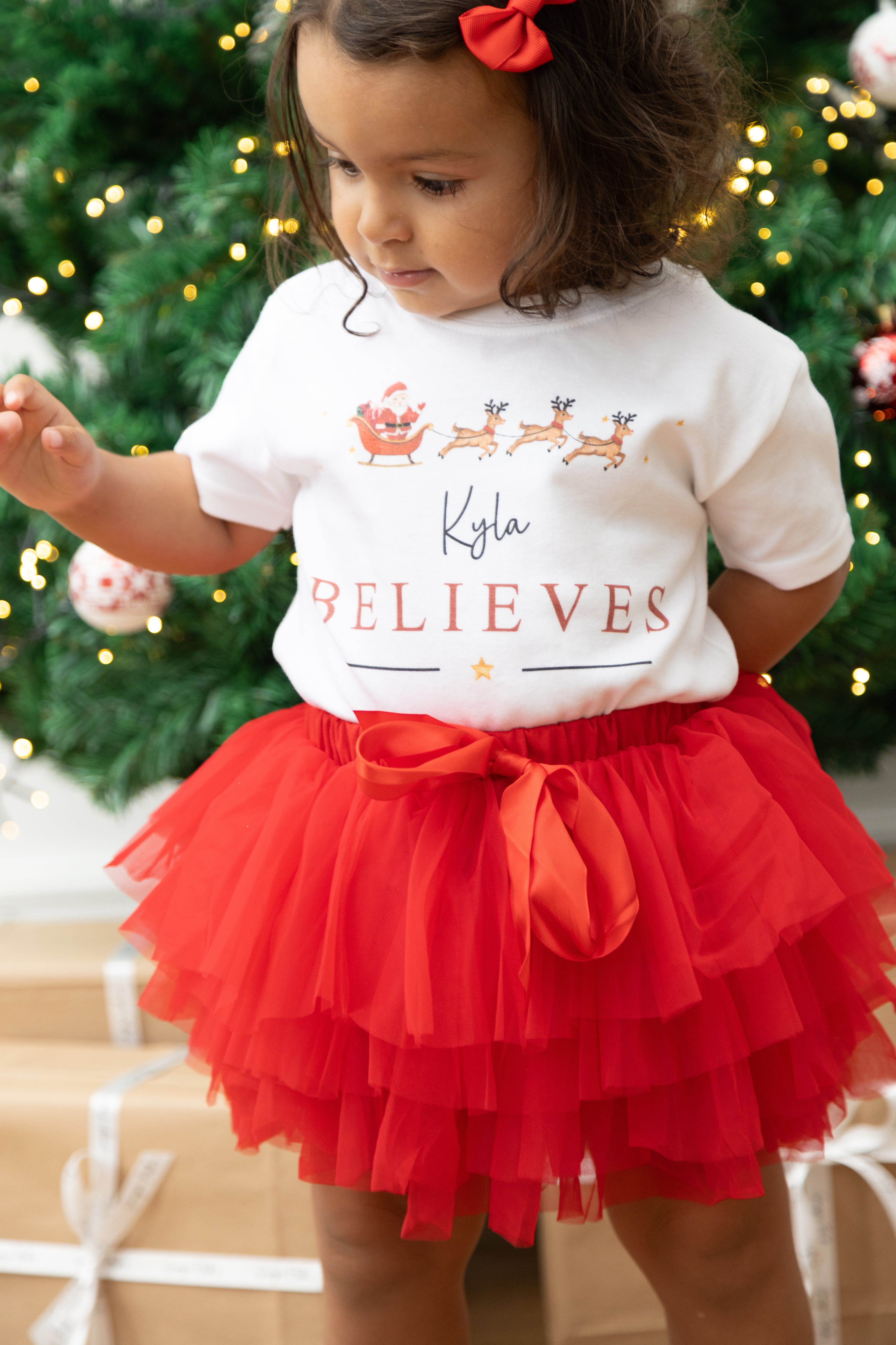Personalised Luxury Christmas Tutu Outfit - Believes Design