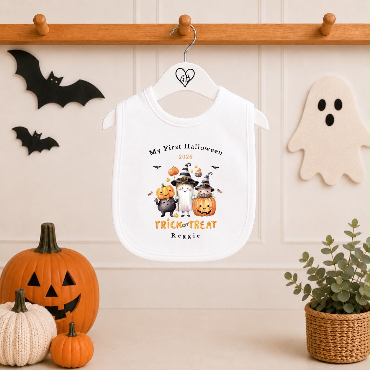 Personalised Halloween Babygrow | My First Halloween Baby Outfit | Ghoul Design