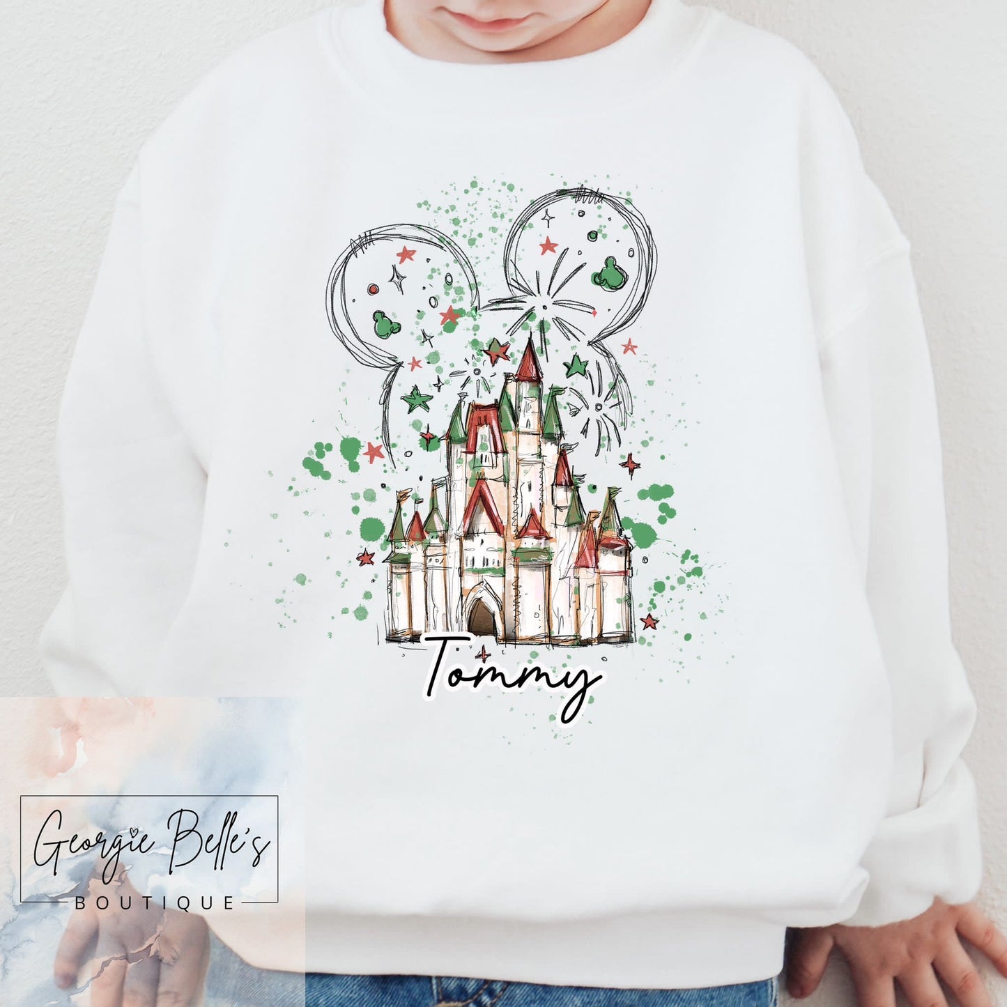 Personalised Christmas Jumper - Mickey Inspired Disney Design