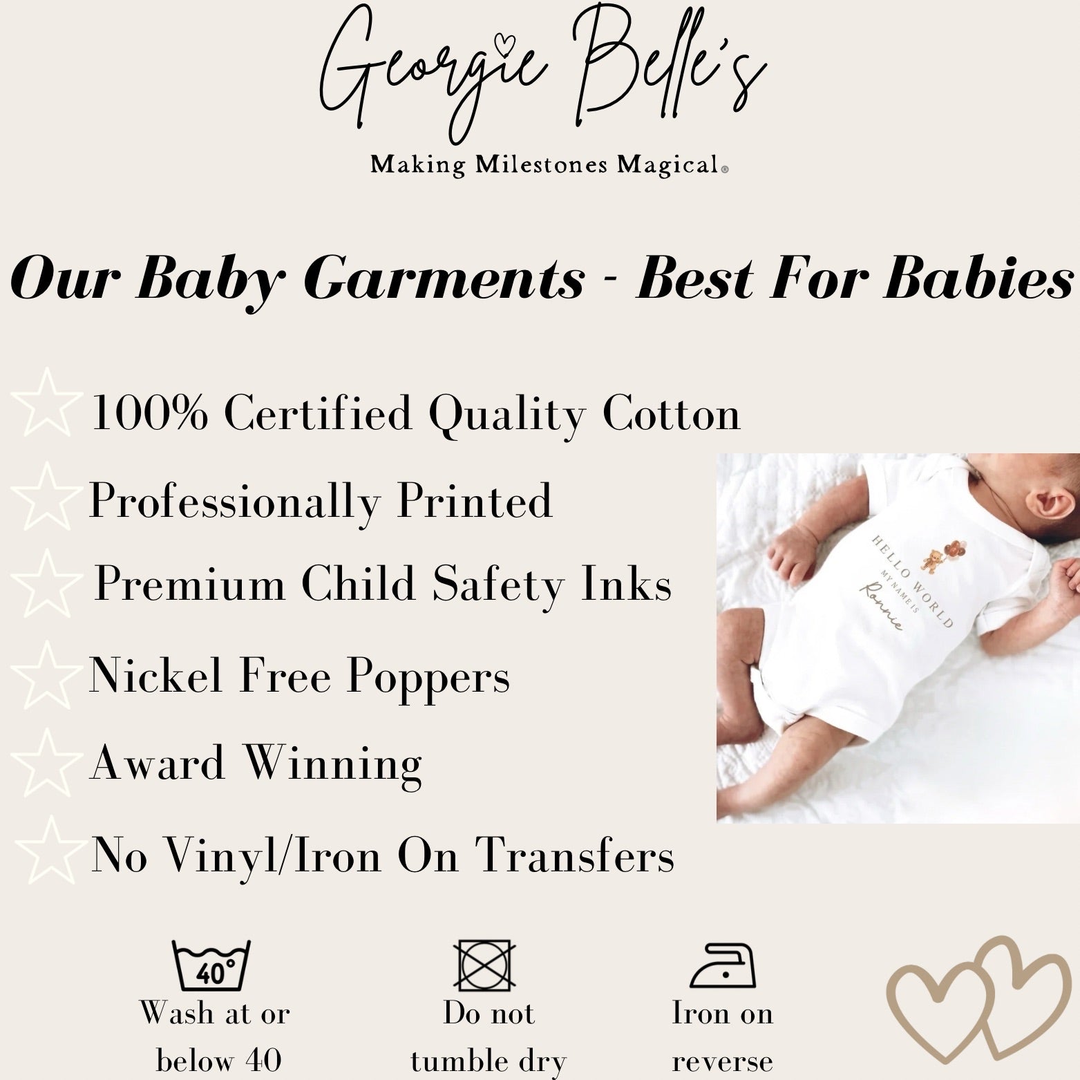 Personalised Christening Babygrow / Vest - Sage Bear Design