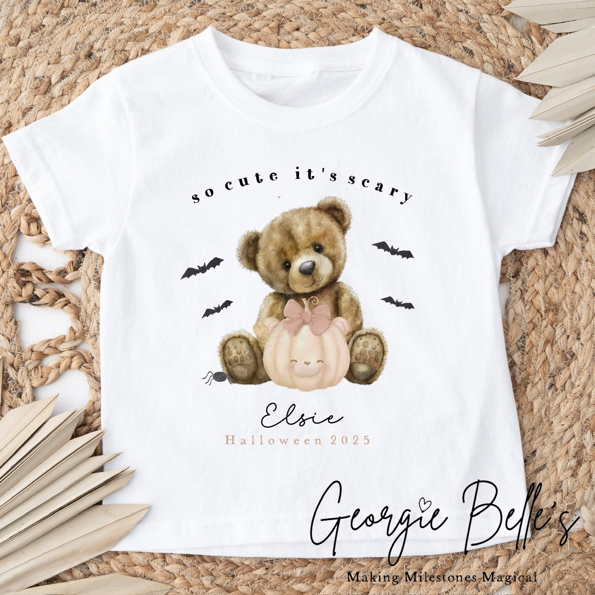 Personalised Halloween T-Shirt - Girl Bear Design
