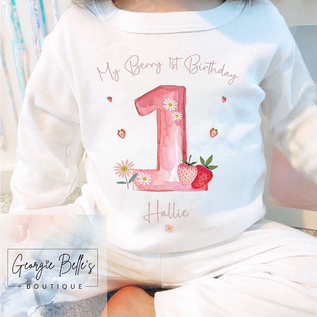 Personalised Birthday Pyjamas - Berry Design