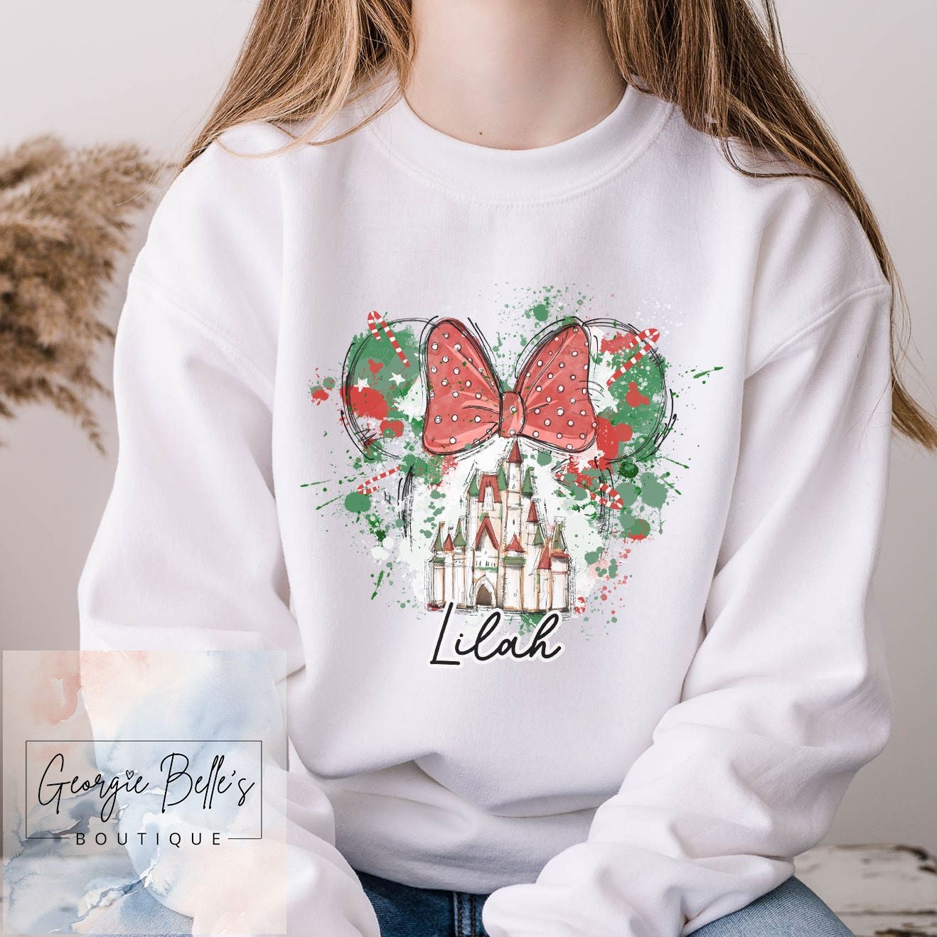 Personalised Christmas Jumper - Minnie Inspired Disney Design