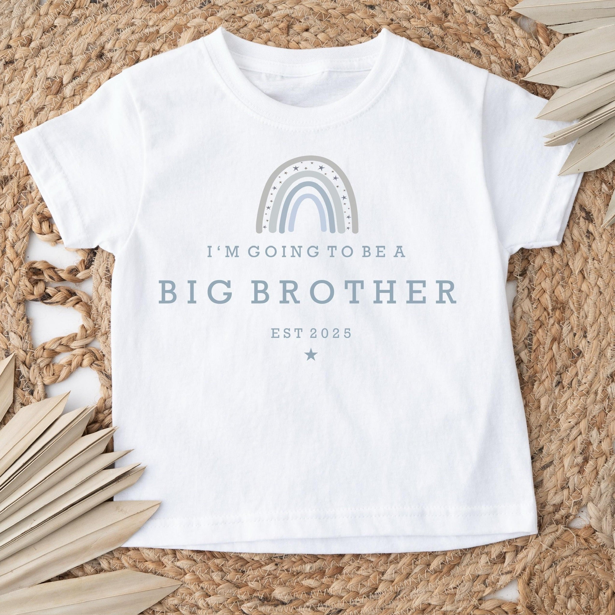 Big Brother Announcement T-Shirt - Blue Rainbow Design