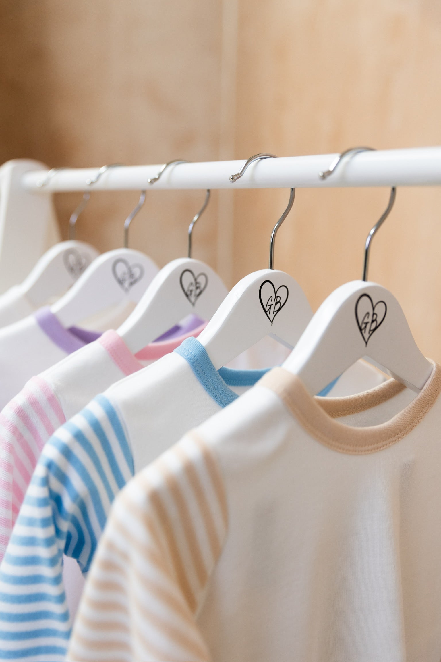 Personalised Pink Stripe Birthday Pyjamas - Pink Pastel Rainbow Number Design