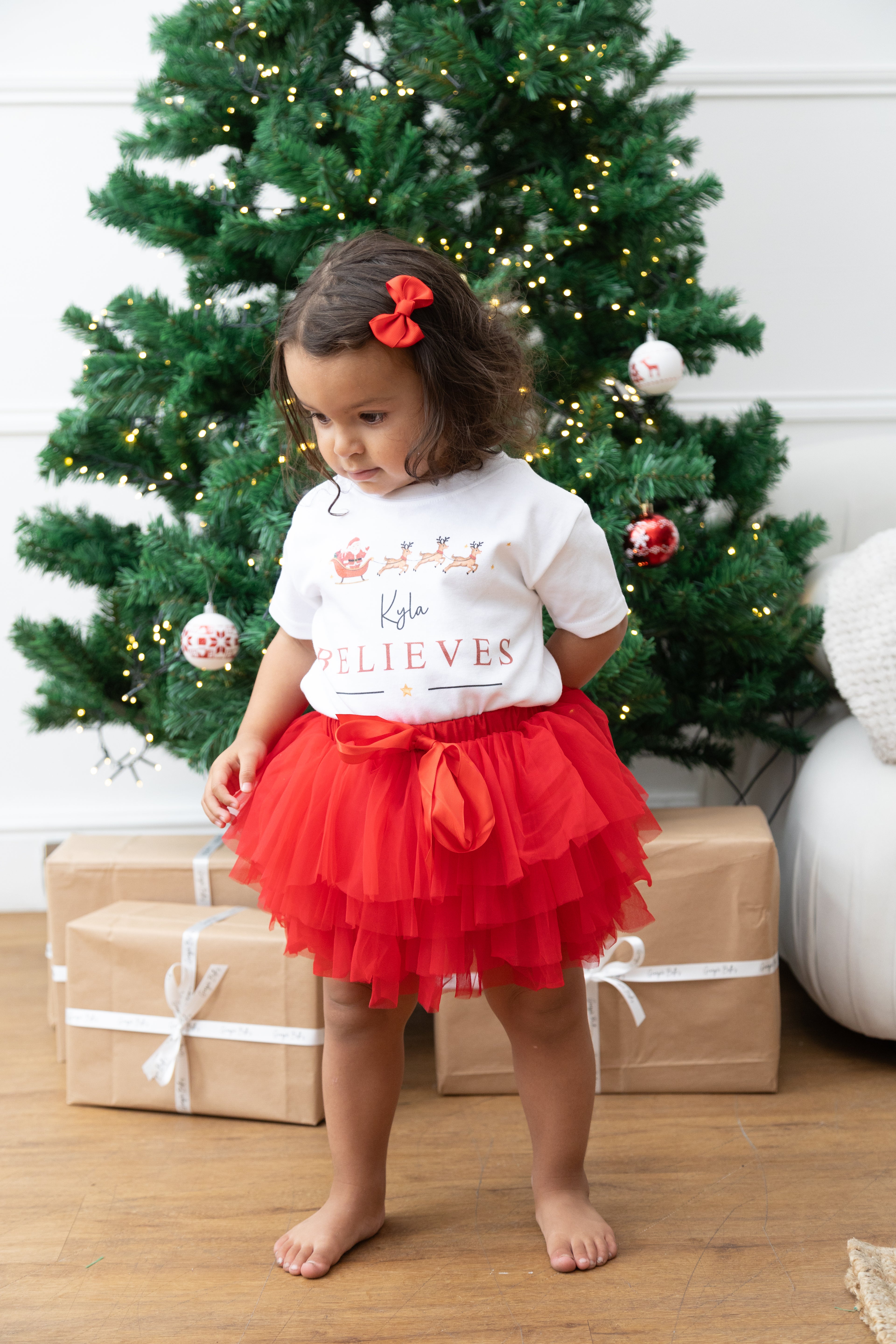 Personalised Luxury Christmas Tutu Outfit - Believes Design