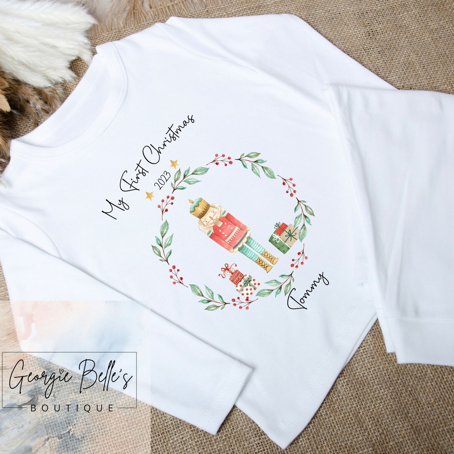 Personalised My 1st Christmas Sibling Matching Nutcracker Christmas Pyjamas