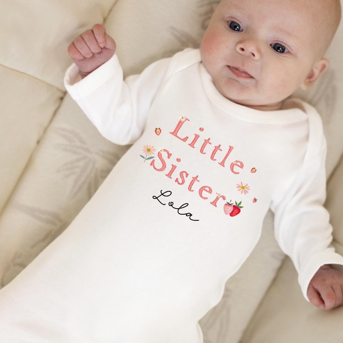 Personalised Big Sister Pyjamas - Strawberry Design