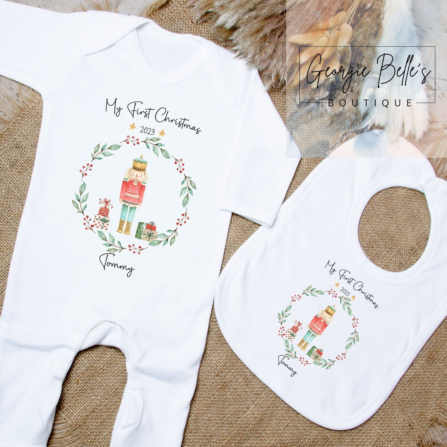My 1st Christmas Vest / Babygrow - Nutcracker Solider Design
