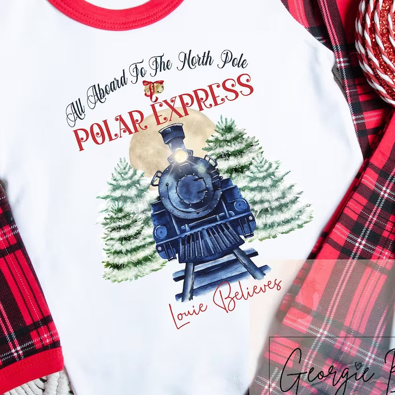 Personalised Family Matching ‘Polar Express’ Christmas Pyjamas