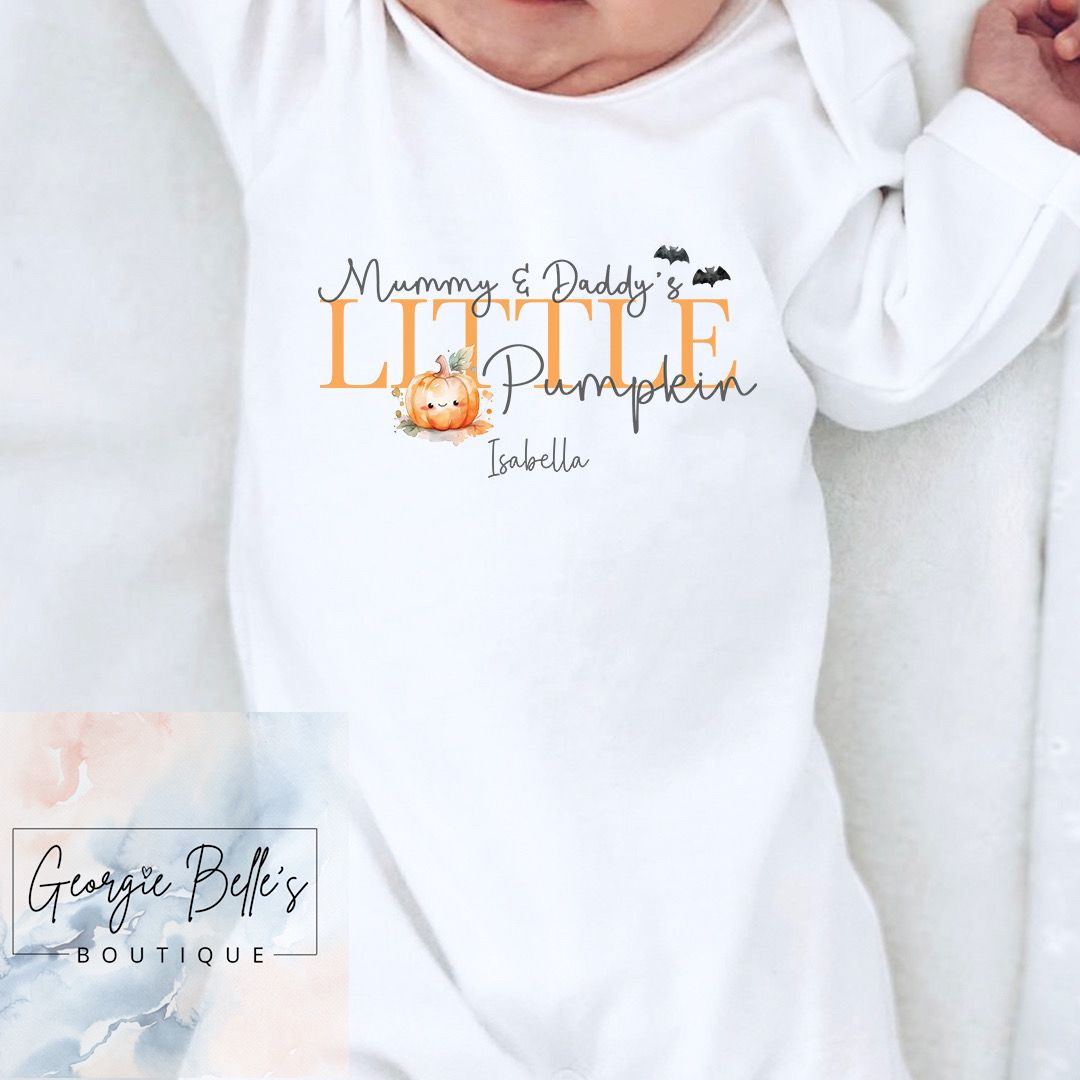 My 1st Halloween Vest / Babygrow - Mummy & Daddy’s Little Pumpkin Design