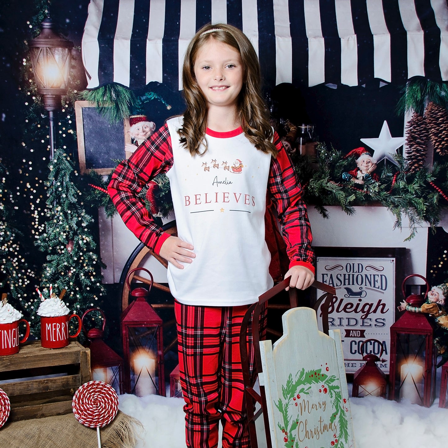 Family Matching ‘Sleigh’ Christmas Pyjamas