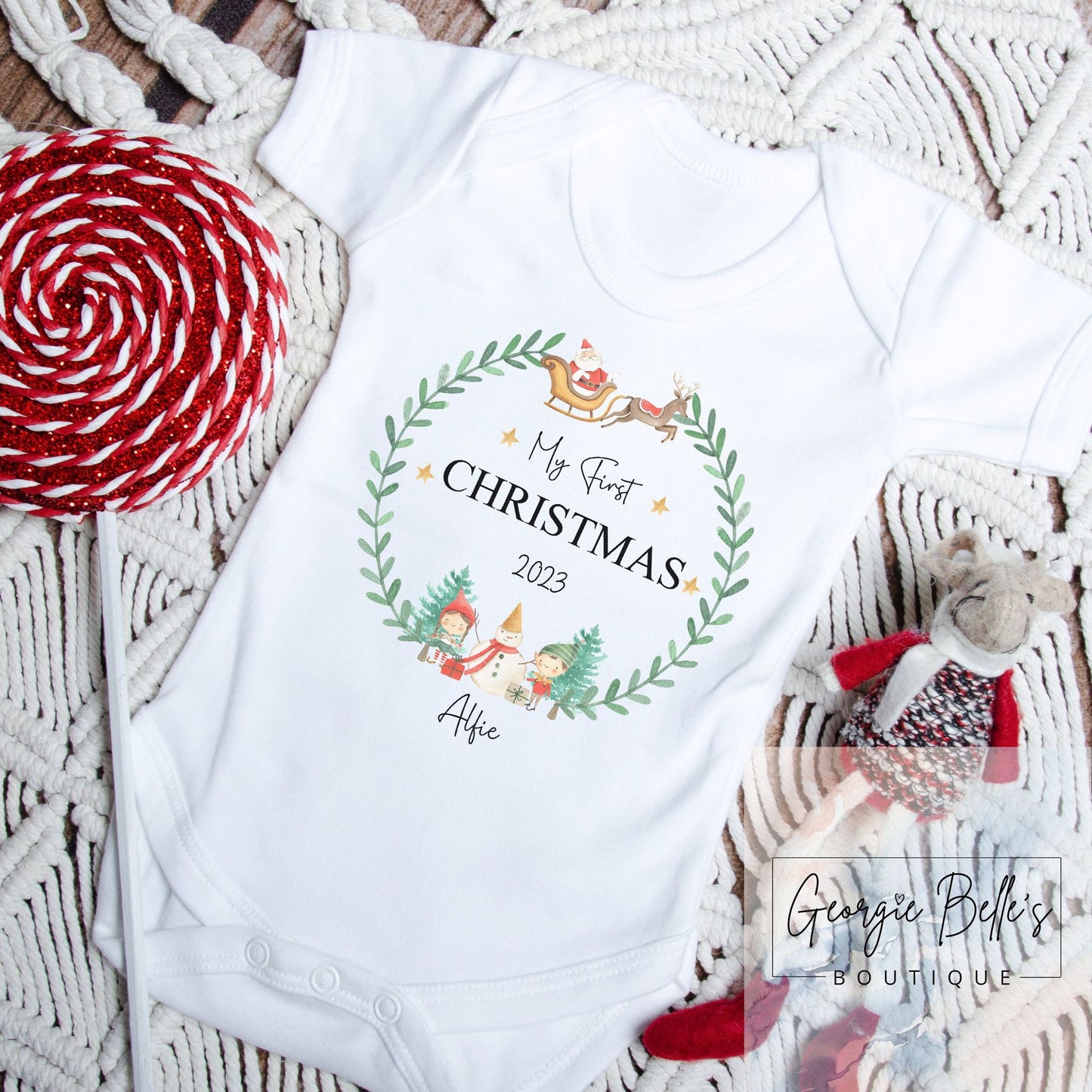 My 1st Christmas Vest / Babygrow - Classic Design