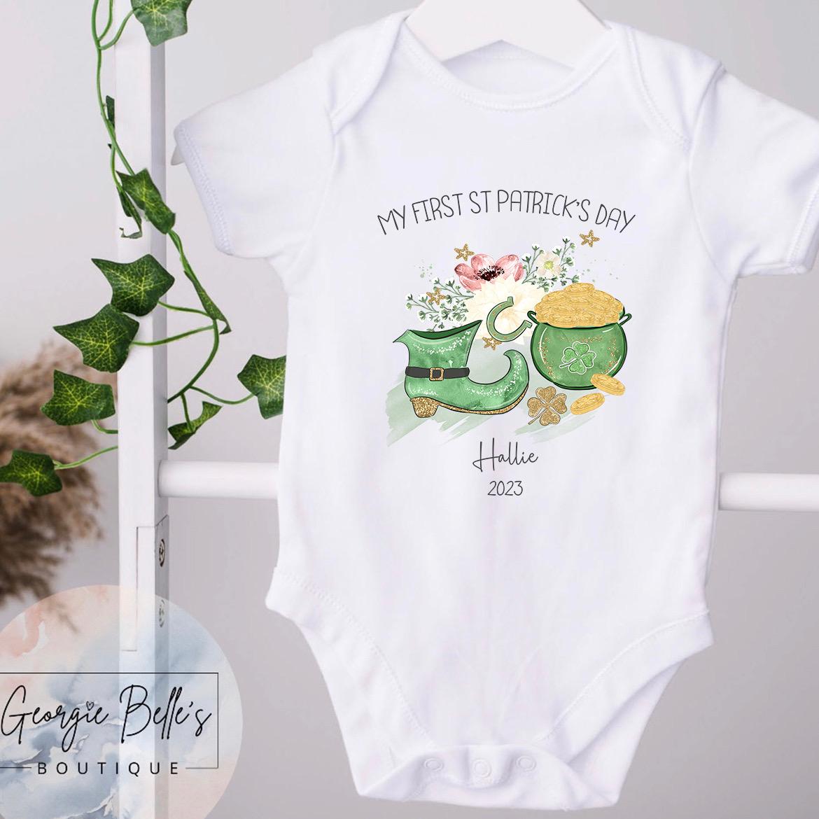 St. Patrick’s Day Personalised Vest / Babygrow / Sleepsuit