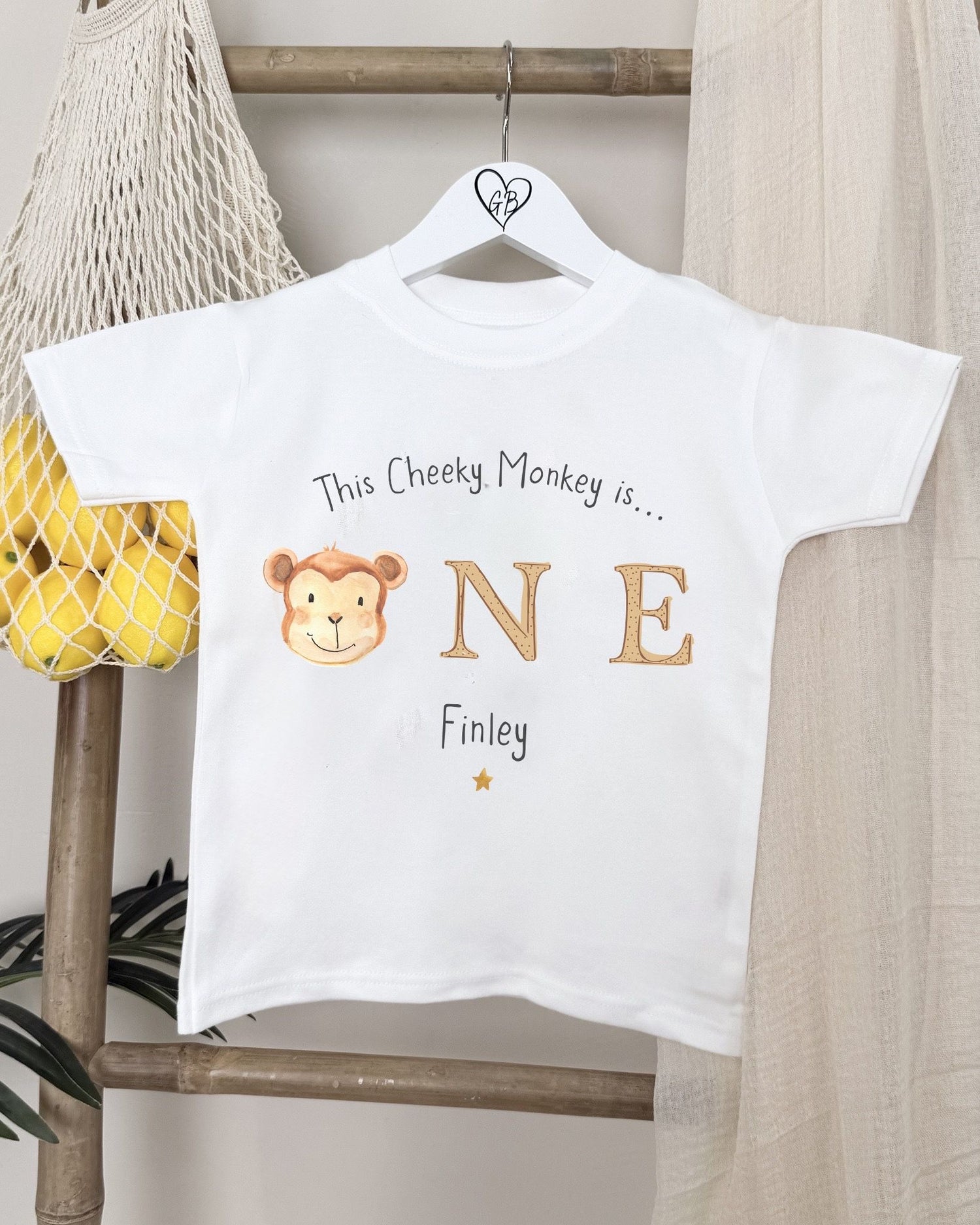 Personalised Birthday T-Shirt - Monkey Design