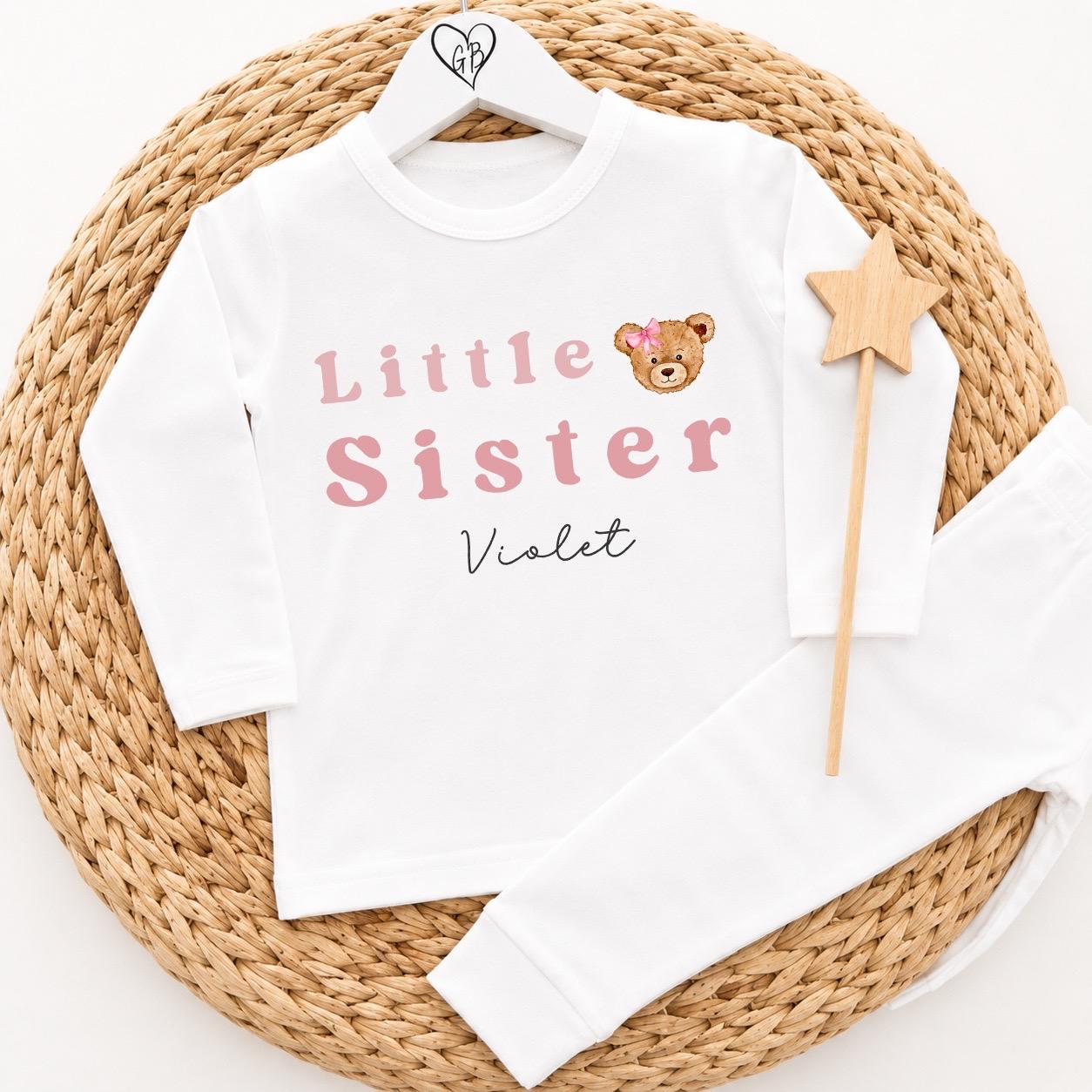 Personalised Big Sister Pyjamas - Bear Design