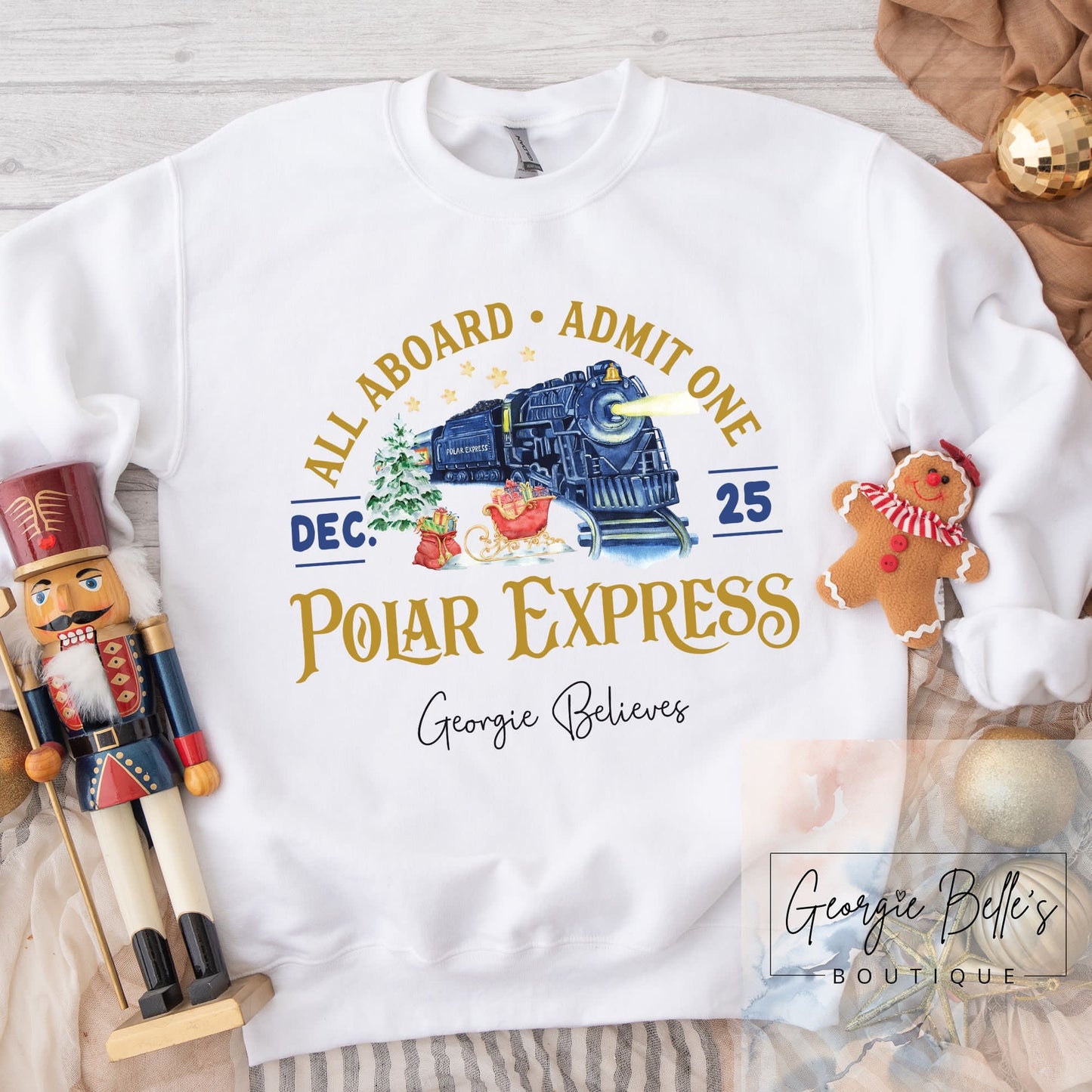Personalised Christmas Jumper - Polar Express Design 3