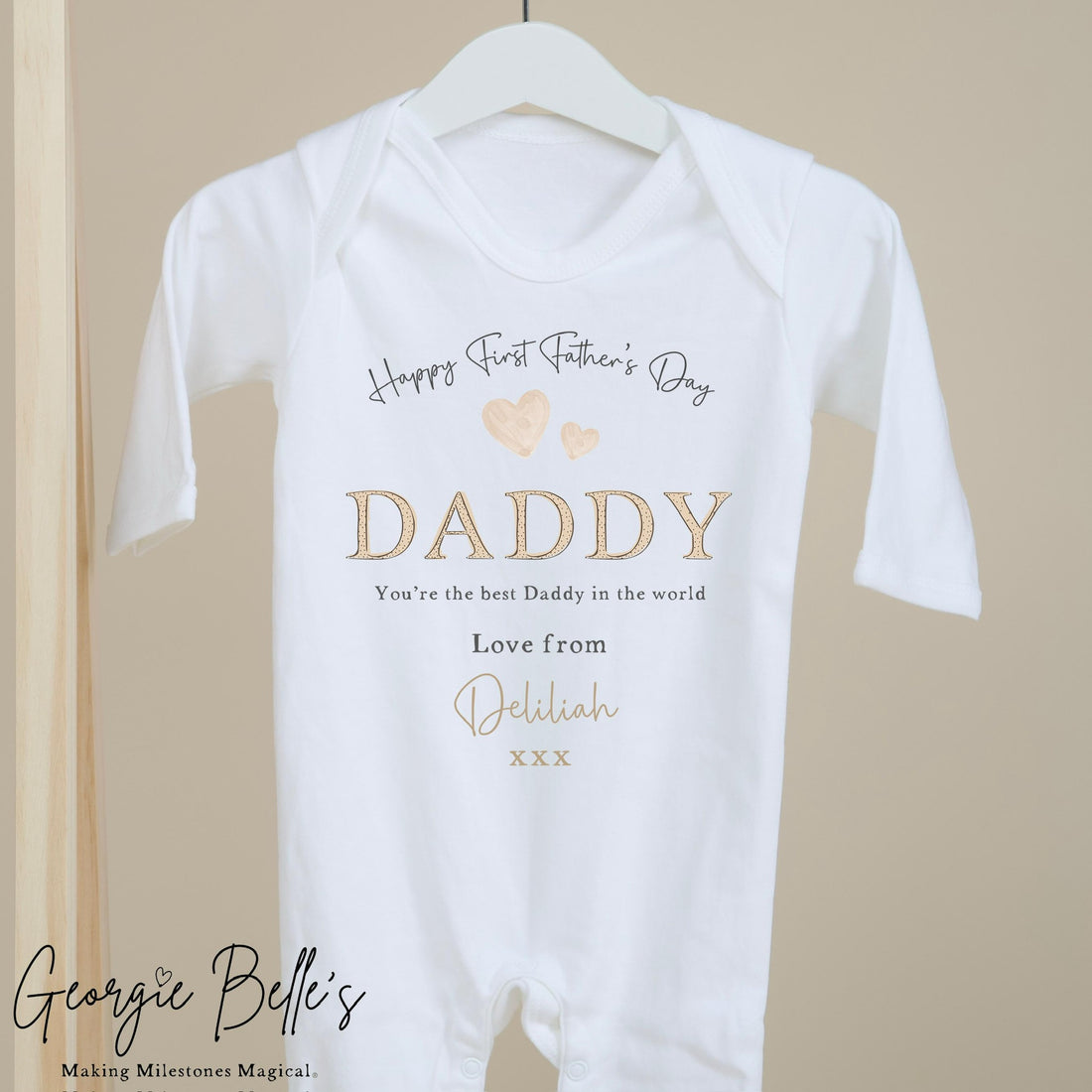 Personalised Father’s Day Baby Vest / Babygrow - Nude Design