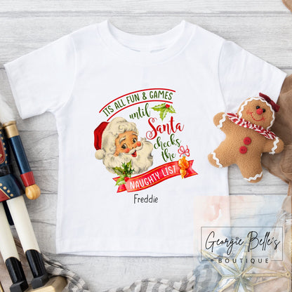 Christmas Vest / T-shirt - Naughty List Design