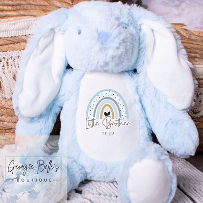 Little Brother Bunny Soft Toy - Blue