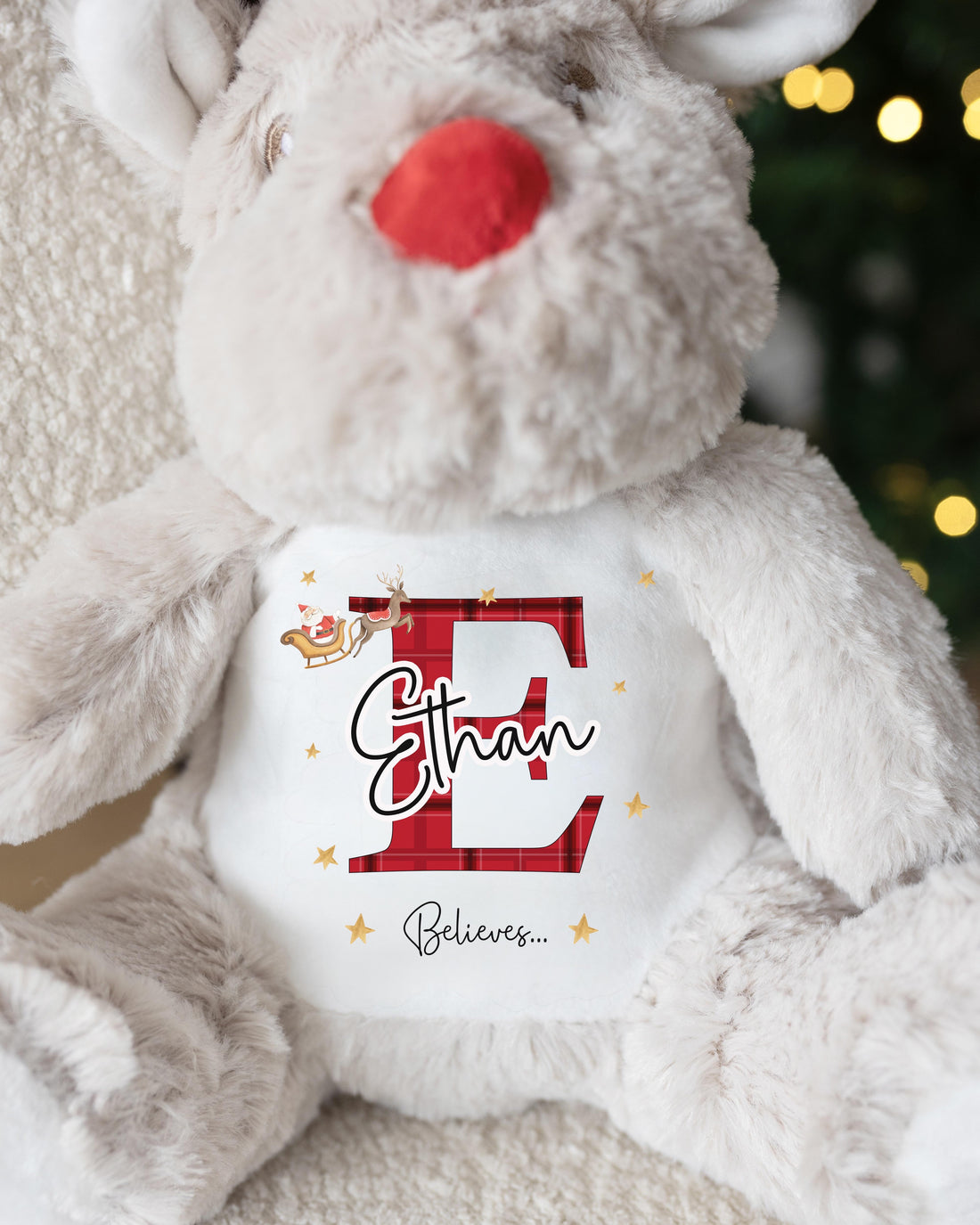 Christmas Personalised Reindeer - Believes Initial Design