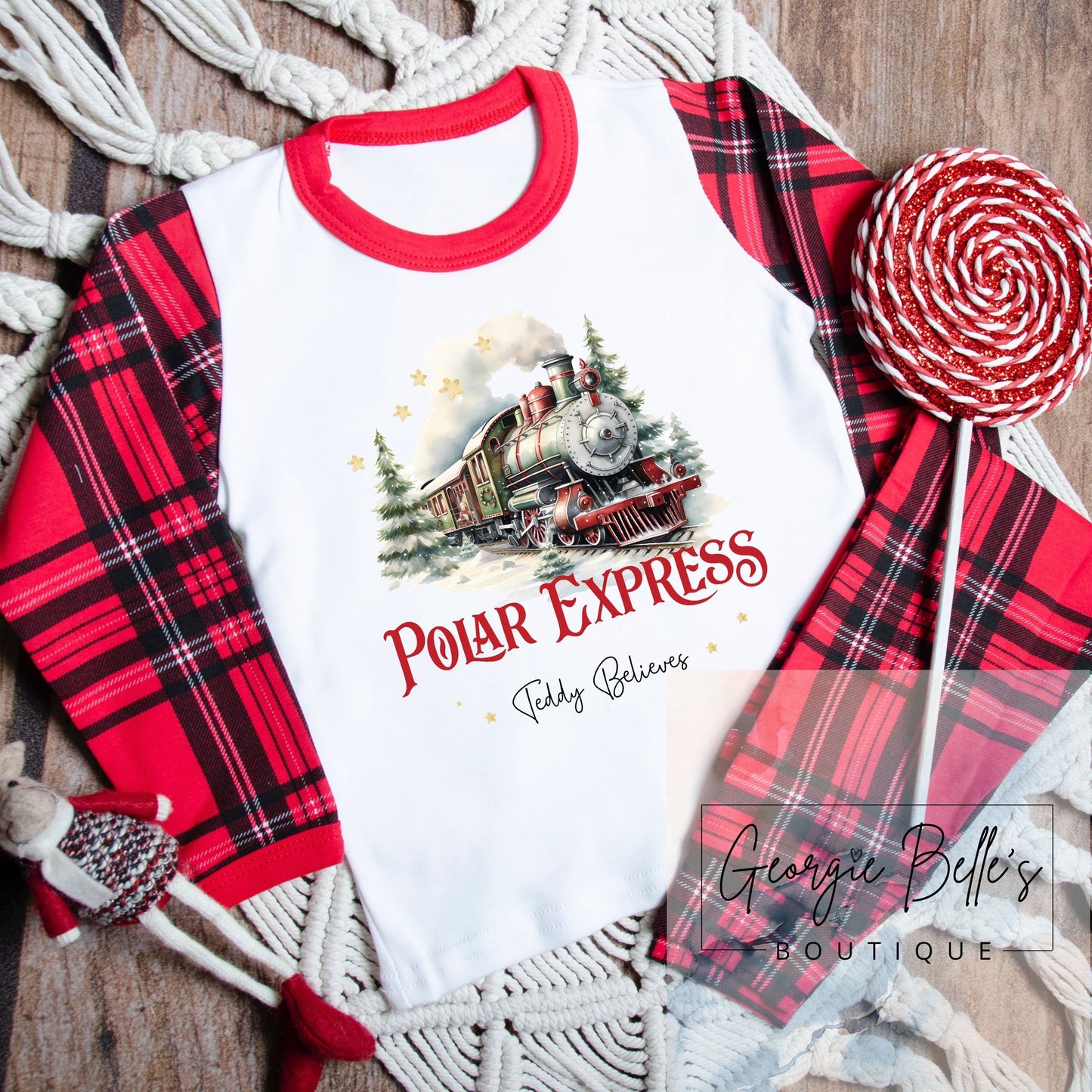 Personalised Family Matching ‘Polar Express’ Christmas Pyjamas - Design 2