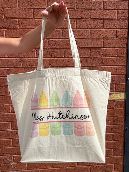 Fiver Friday Teacher Bag - Crayon Design