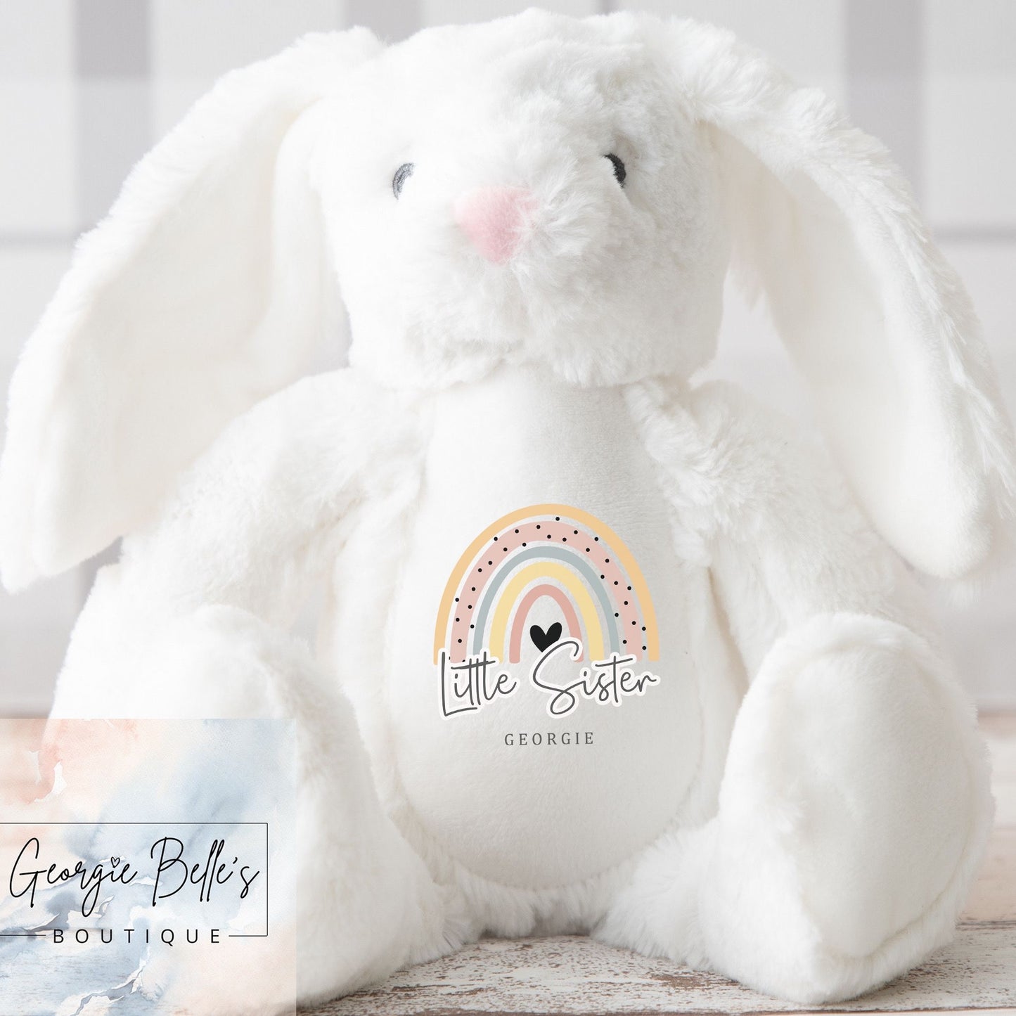 Little Sister Bunny Soft Toy - White