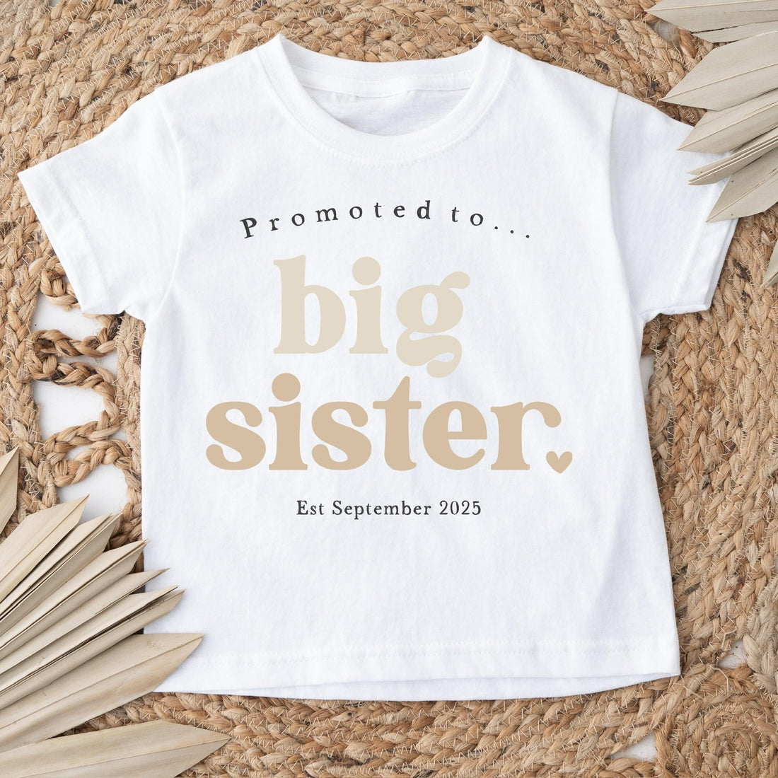 Big Sister Announcement T-Shirt - Nude Design