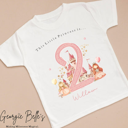 Personalised Birthday T-Shirt - Princess Design