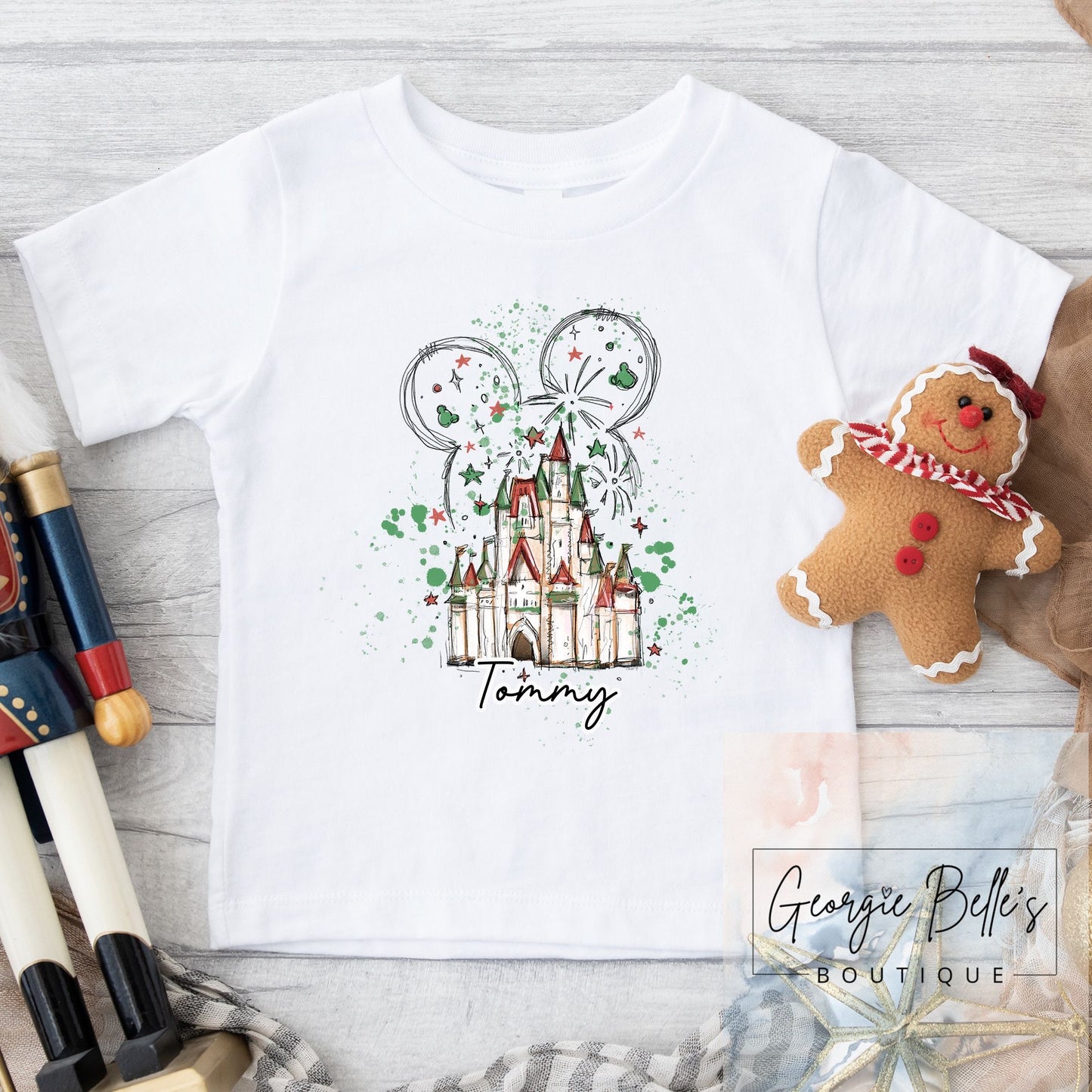 Christmas Vest / T-shirt - Mickey Inspired Christmas Design