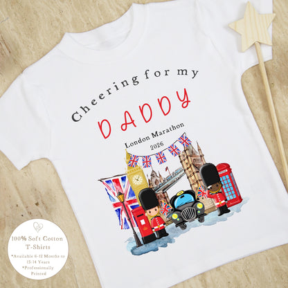 Personalised London Marathon Supporter T-Shirt – Custom Name Cheering Shirt for Family &amp; Friends
