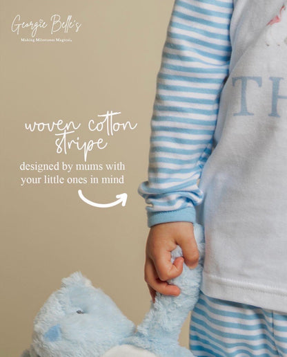 Personalised Plain White Birthday Pyjamas - Pink Classic Hot Air Balloon Design