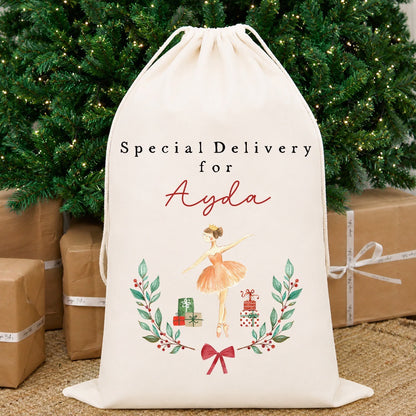 Luxury Personalised Premium Cotton Christmas Sack | Personalised Santa Sack | Classic Nutcracker Design
