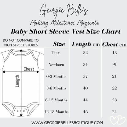 Our 1st Valentines Day Vest / Babygrow - Rainbow