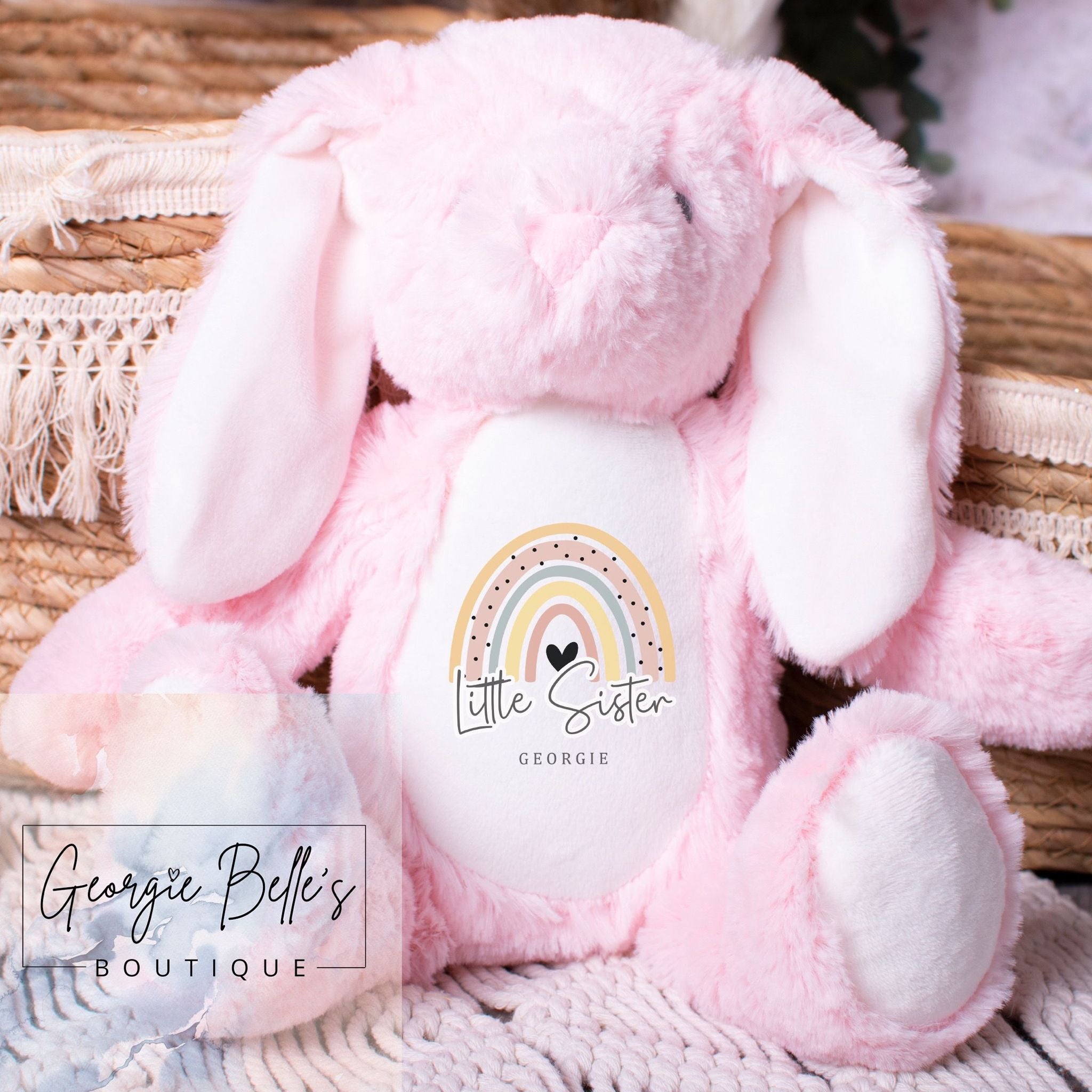 Little Sister Bunny Soft Toy - Pink