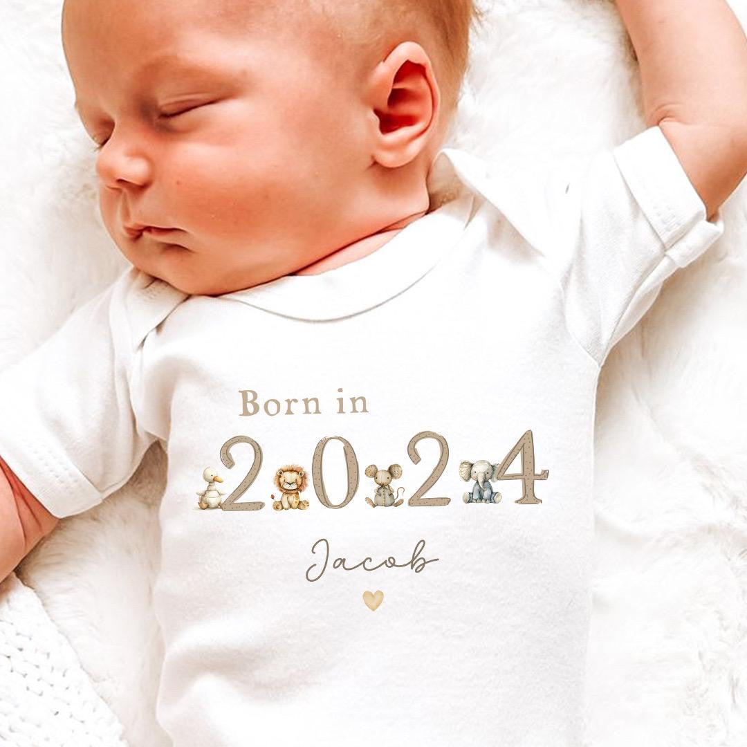 Baby Gift Set - Born In 2024 Safari Design