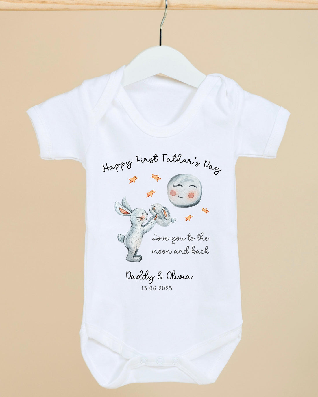 Personalised Father’s Day Baby Vest / Babygrow - Love you to the moon Design
