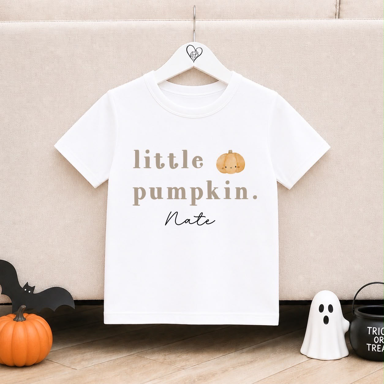 Personalised Halloween T-Shirt | Personalised Halloween Kids T-Shirt | Little Pumpkin Design