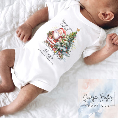 Personalised Christmas Vest / Babygrow - Sleep Tight Design