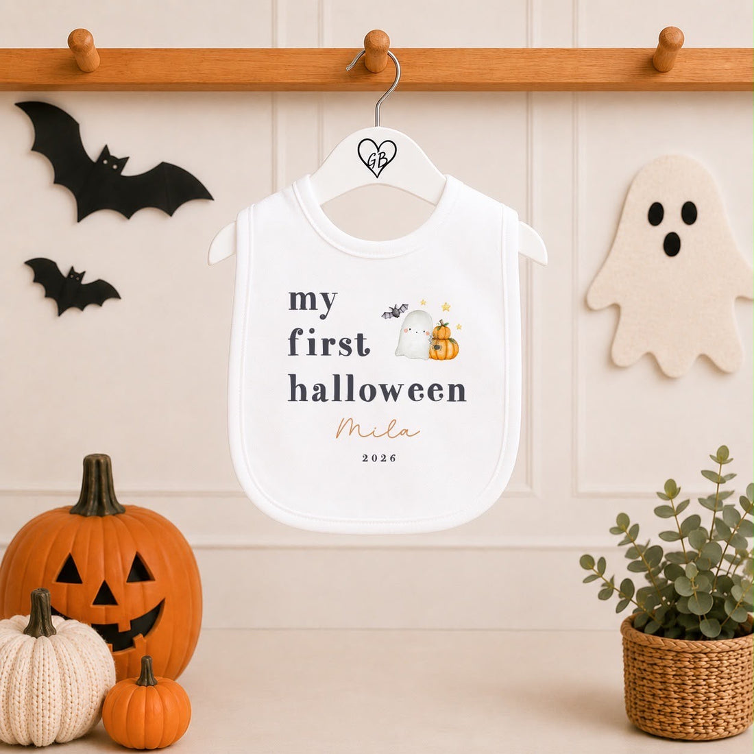 Personalised Halloween Babygrow | My First Halloween Baby Outfit | Classic Text Design