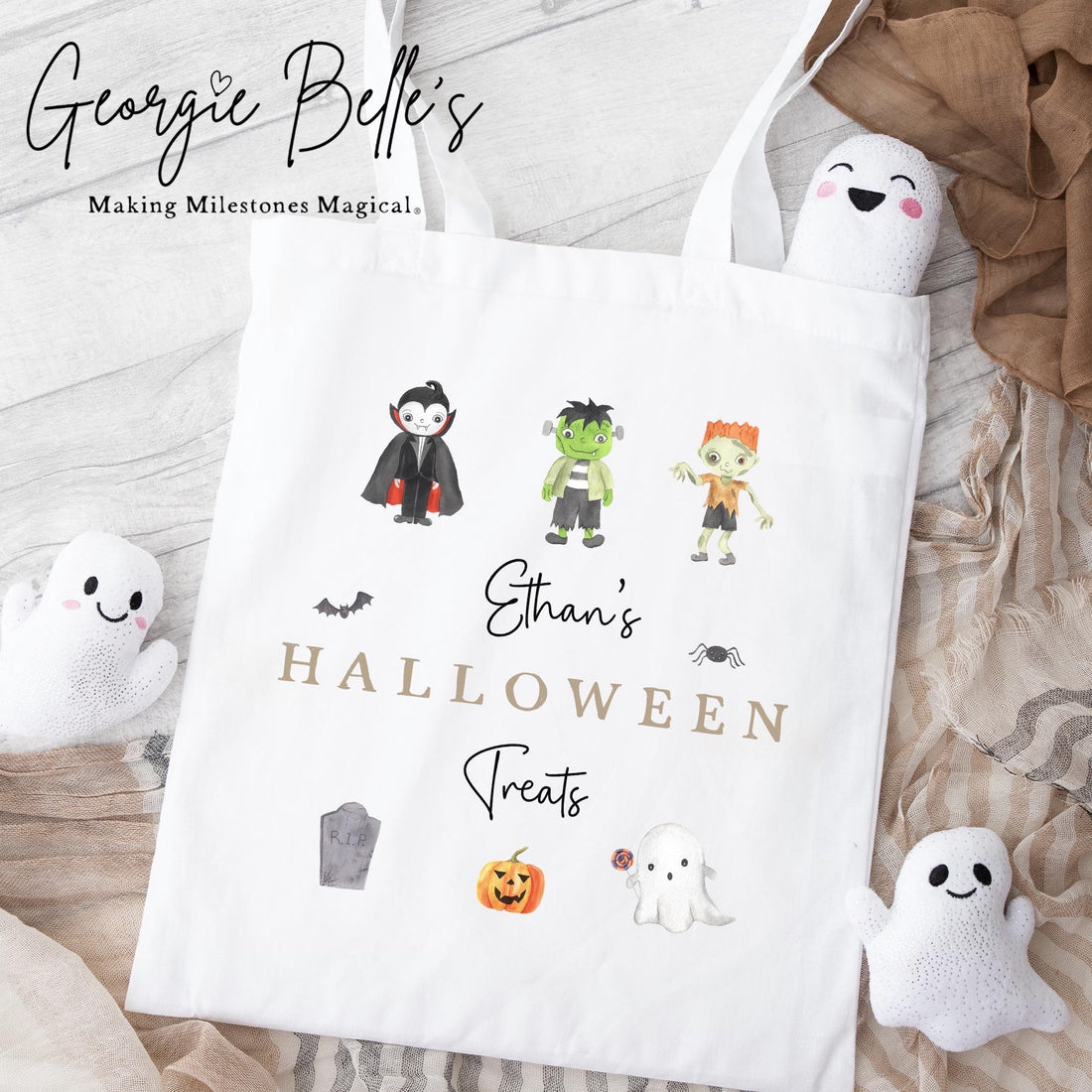 Personalised Halloween Trick Or Treat Bag