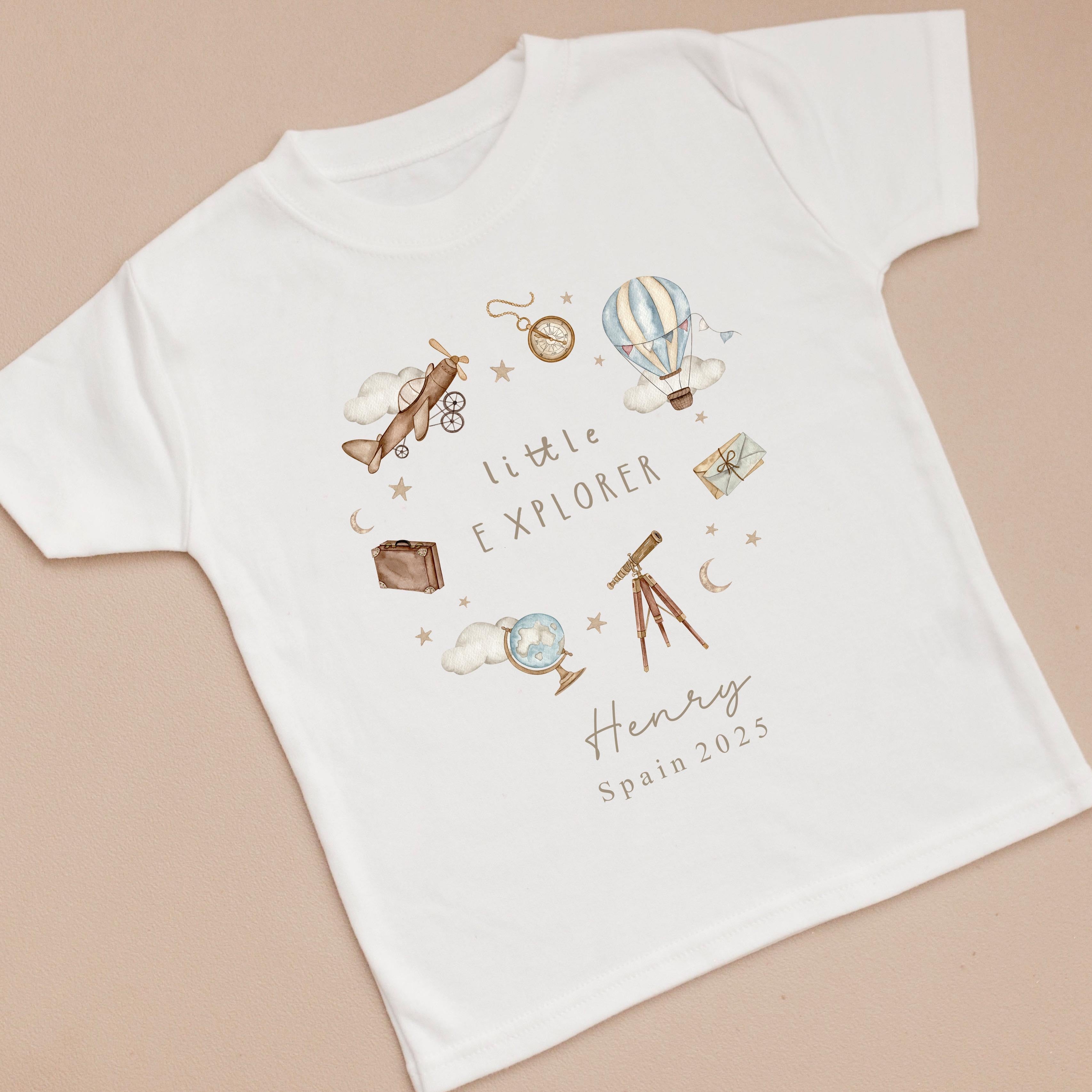 Personalised Holiday T-Shirt - Little Explorer Design