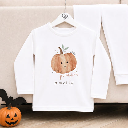 Personalised Halloween Pyjamas | Matching Sibling Halloween Pyjamas | Hey Pumpkin Design