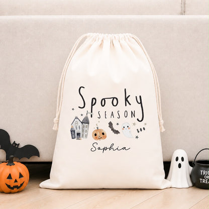 Personalised Halloween Boo Bag &amp; Treat Sack | Spooky Season Design