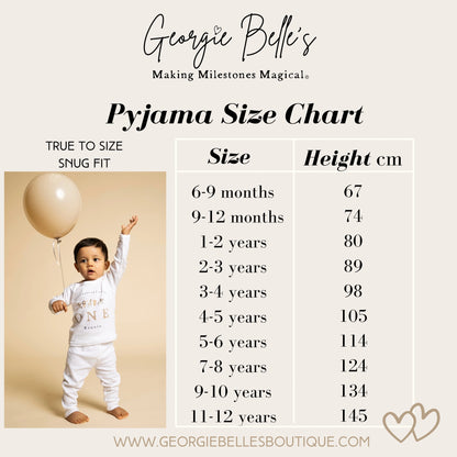 Personalised Pink Stripe Birthday Pyjamas - Pink Farm Design