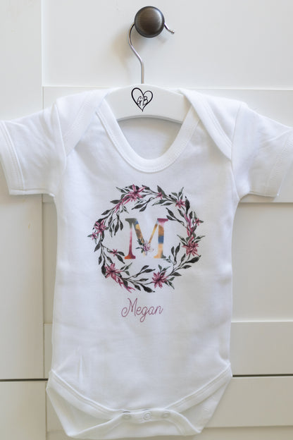 Luxury Personalised Baby Gift Set - Lilah Wreath Design